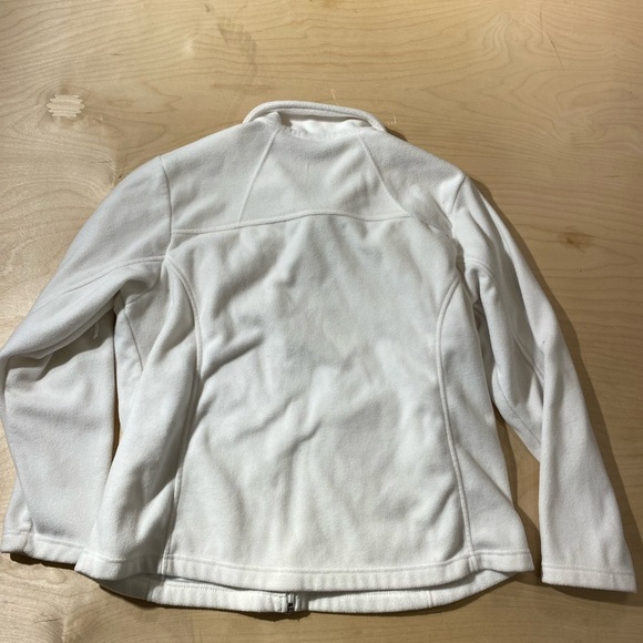 Columbia Women's White Fleece Jacket 1X (MK) - Picture 6 of 8